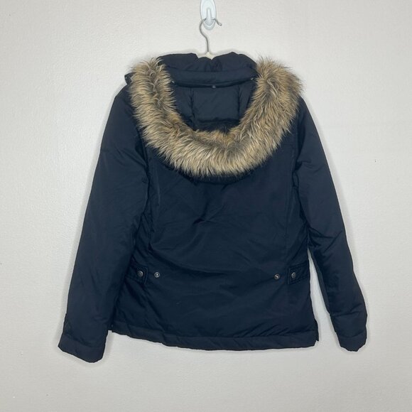 COLUMBIA Women's Black Puffer Down Jacket Detachable Faux-Fur Hood S - Picture 9 of 11